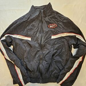 Nike Black Windbreaker with Red and White Details